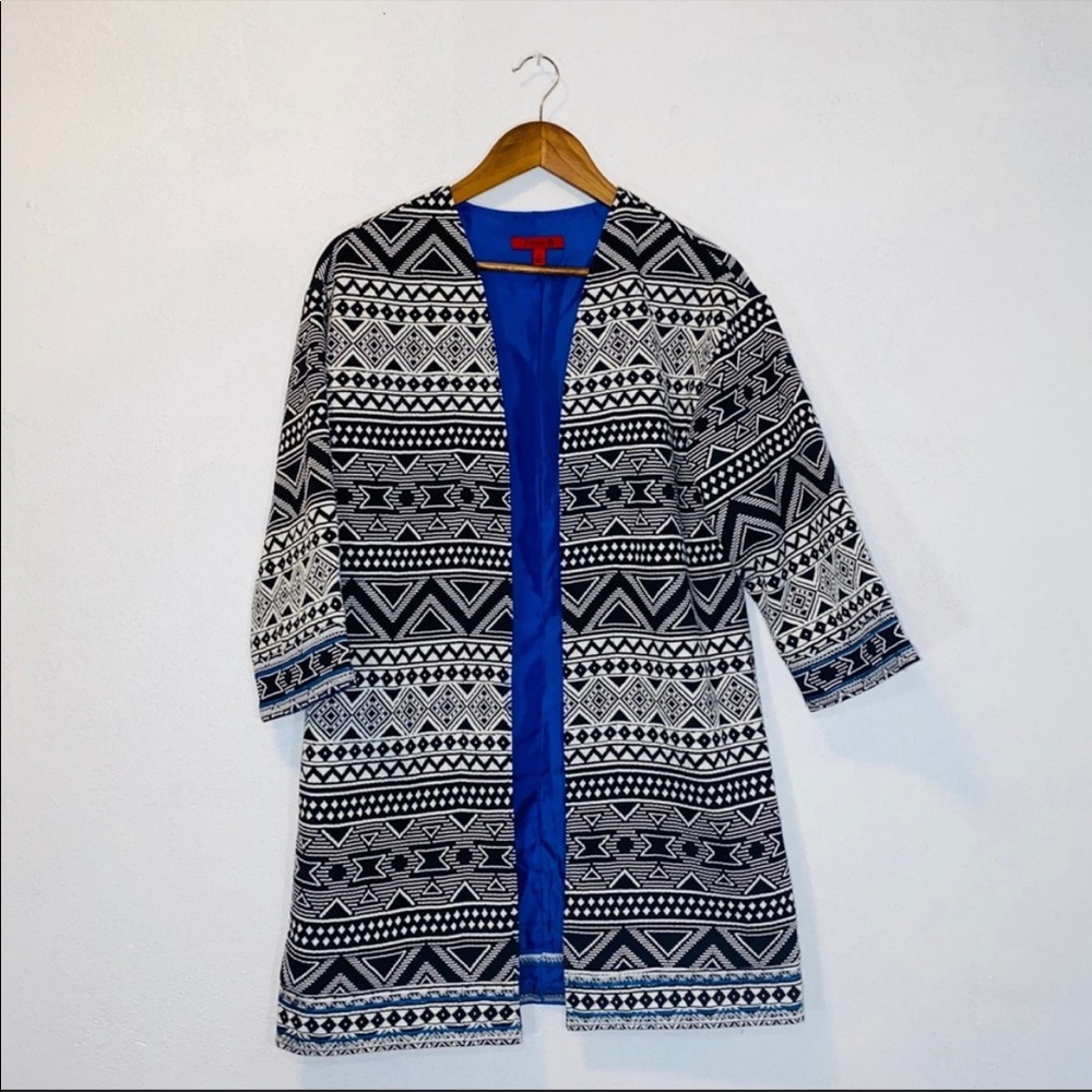 Joni b boho patterned cardigan jacket lightweight